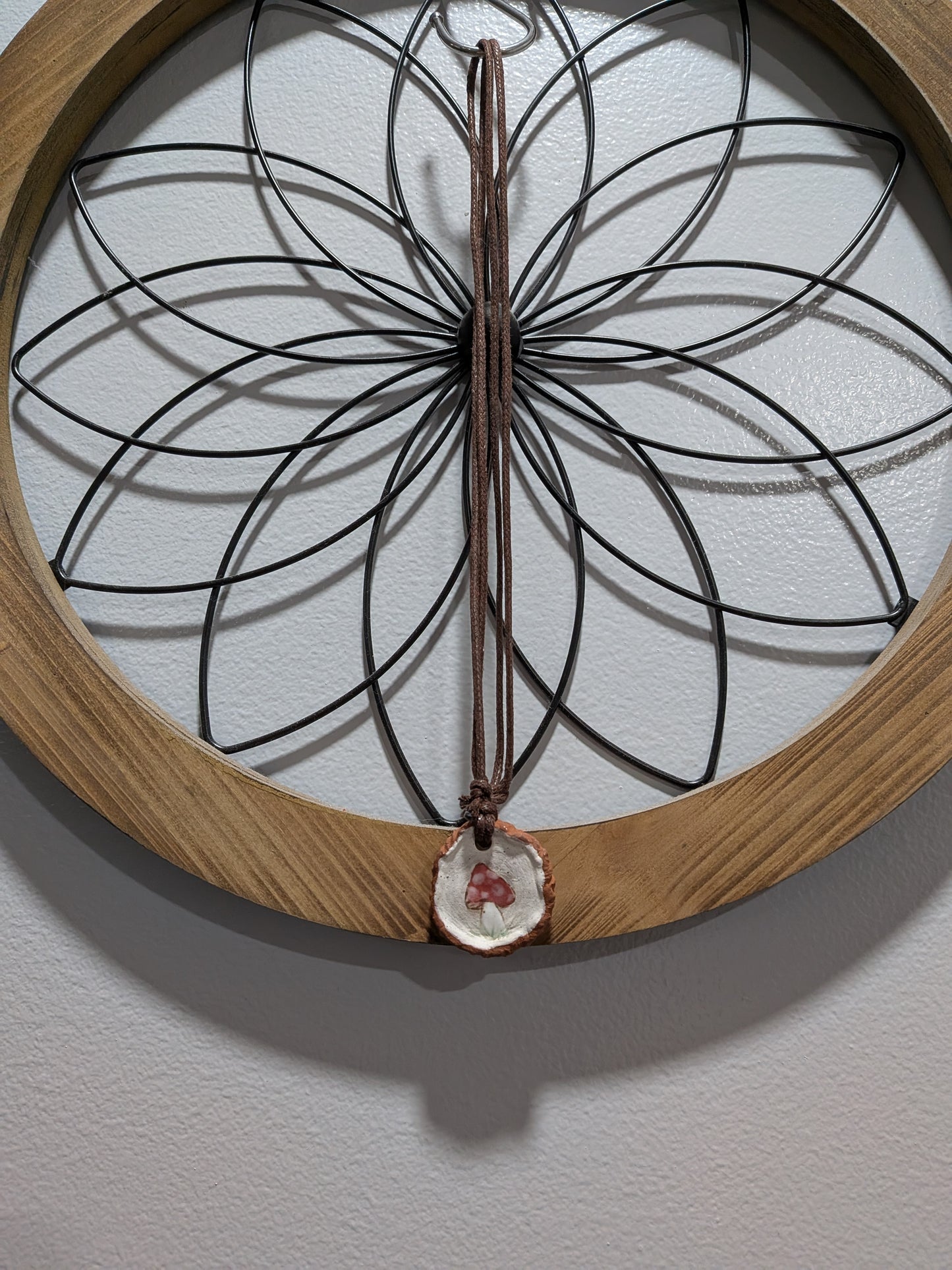 Ceramic Mushroom Charm Necklace
