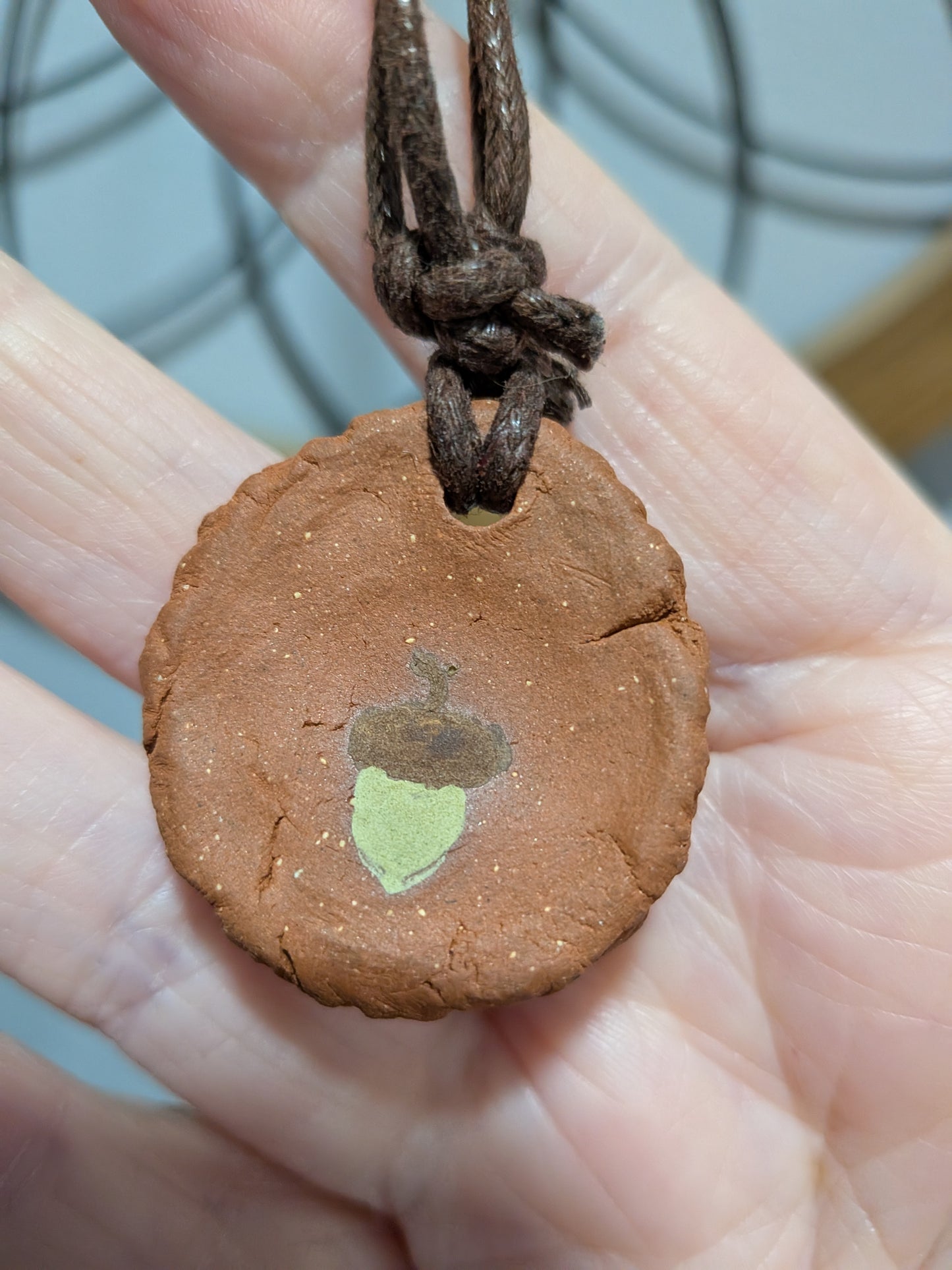 Ceramic Mushroom Charm Necklace