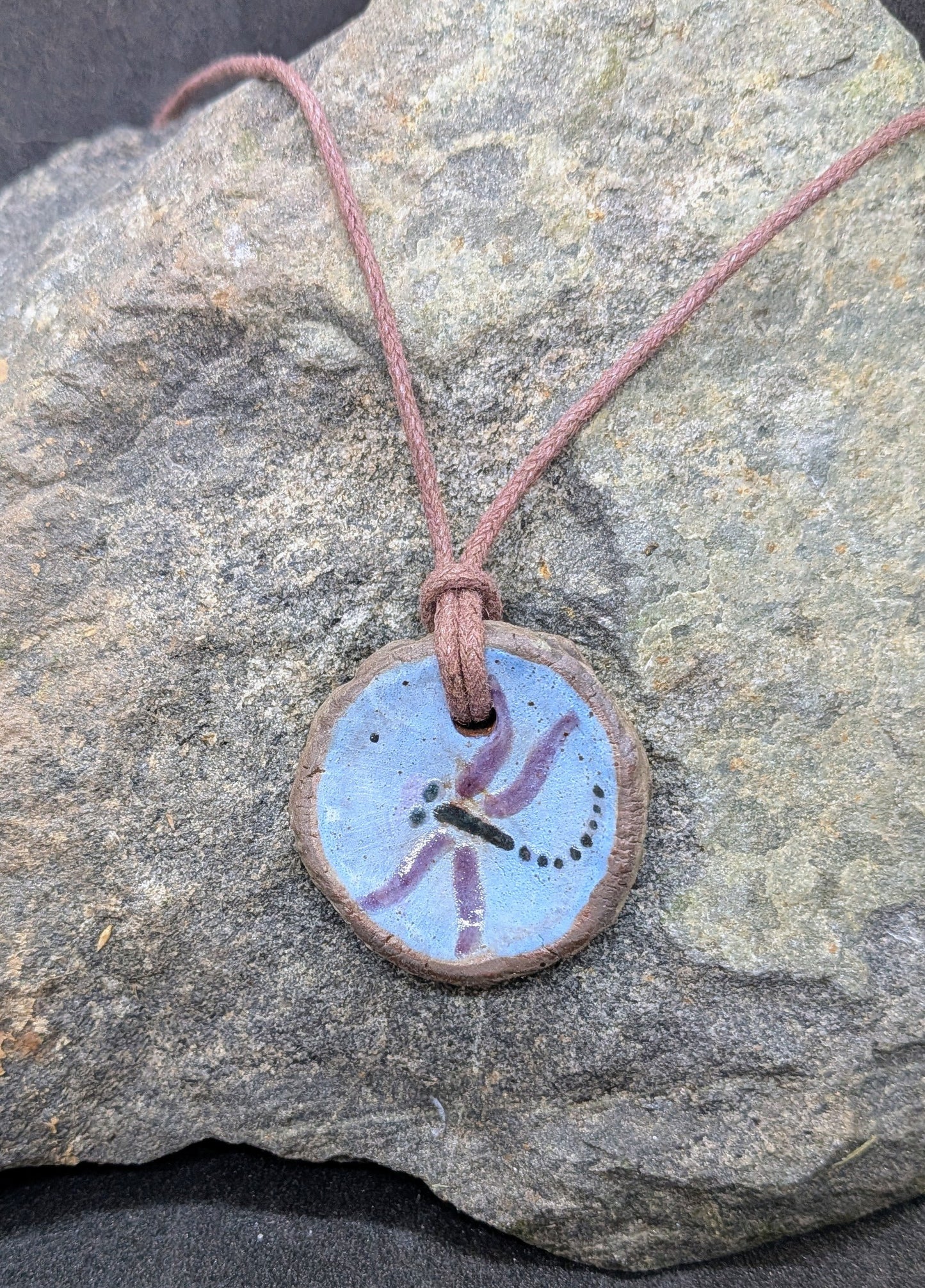 "Wood Chip" Ceramic Necklace