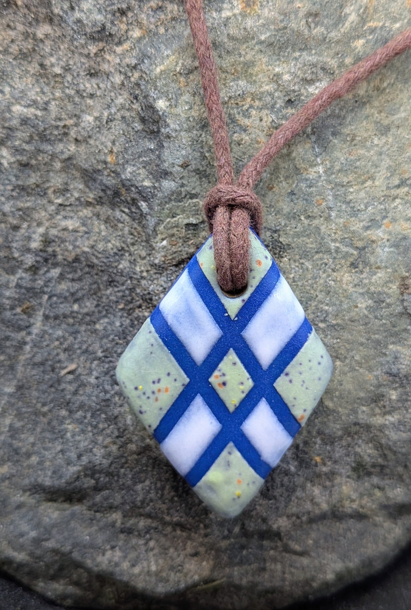 Color Block Ceramic Charm Necklaces