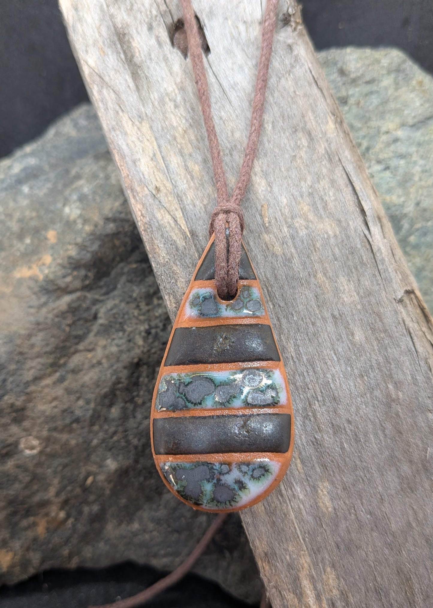 Color Block Ceramic Charm Necklaces