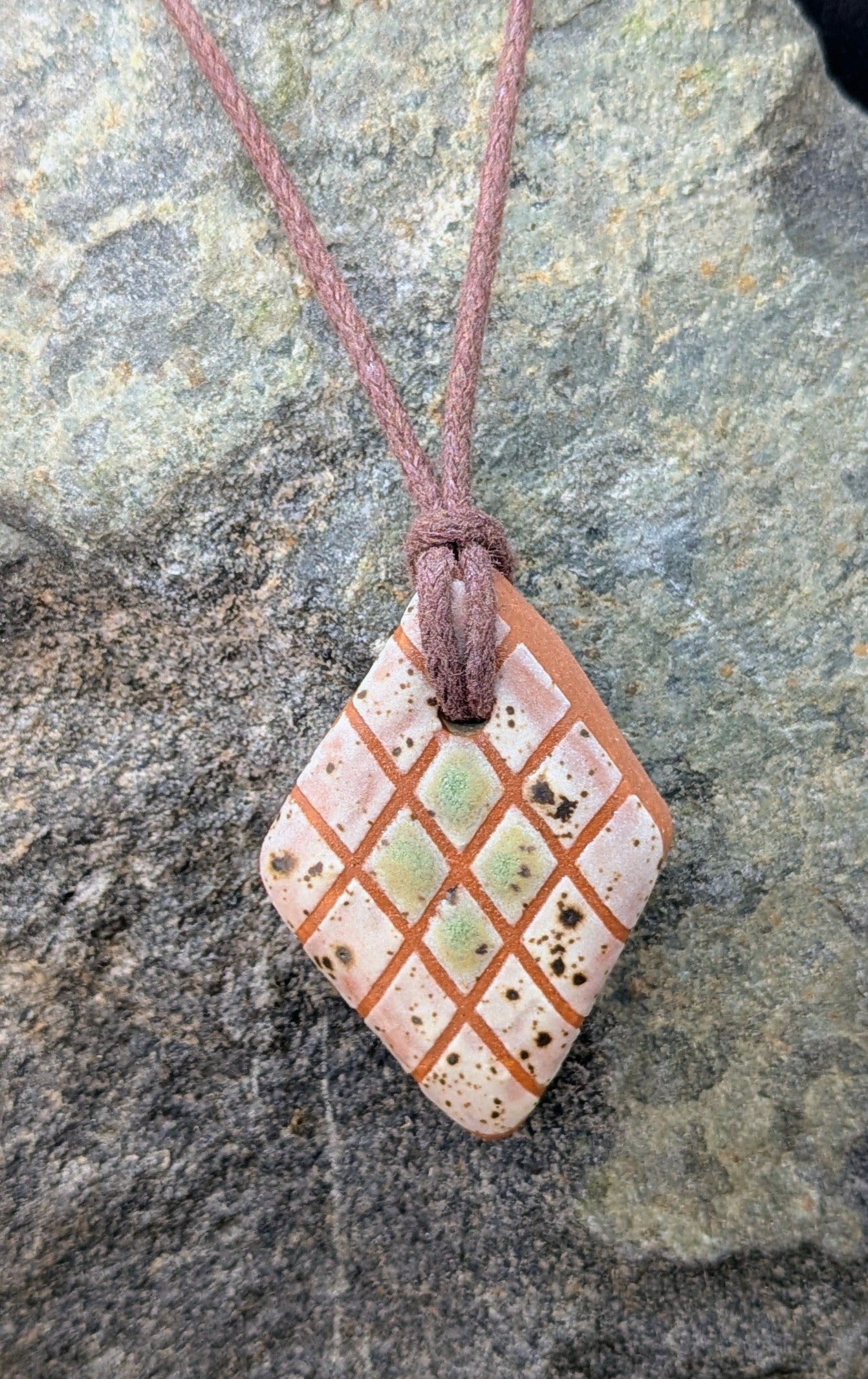 Color Block Ceramic Charm Necklaces