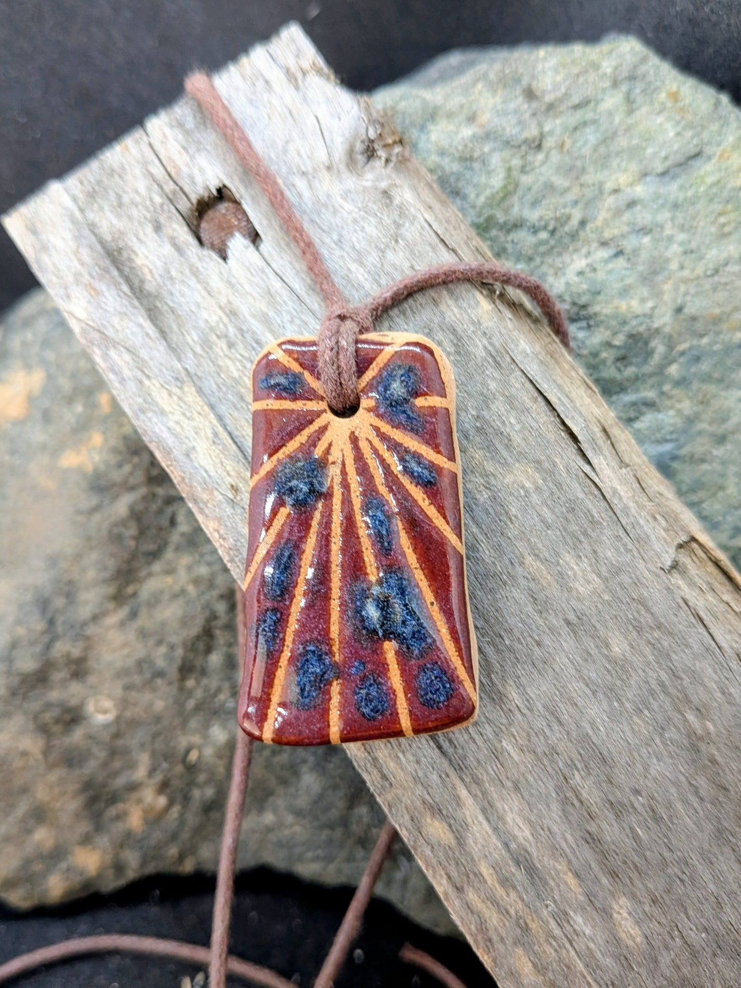 Color Block Ceramic Charm Necklaces