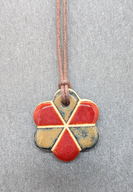 Color Block Ceramic Charm Necklaces